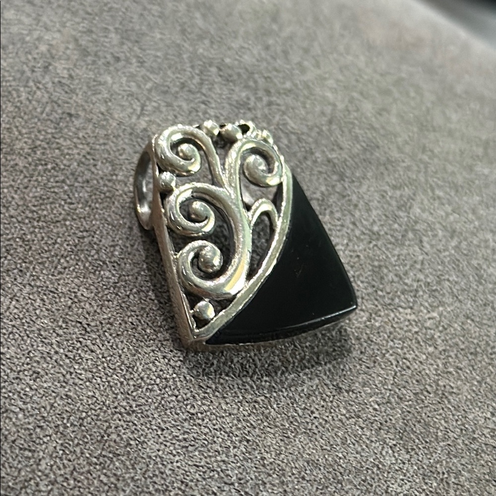 Artistic Silver 925 Tree Pendant with Black Onyx.